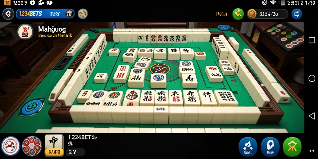 Tangkapan layar gameplay Mahjong yang seru dan menantang.