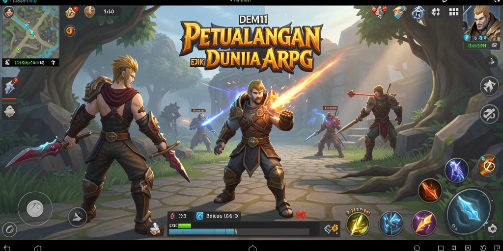 Screenshot utama DEMI11 menampilkan aksi pertarungan seru di dunia ARPG.