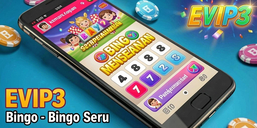 Tampilan menarik dari gameplay Bingo EVIP3 yang seru.