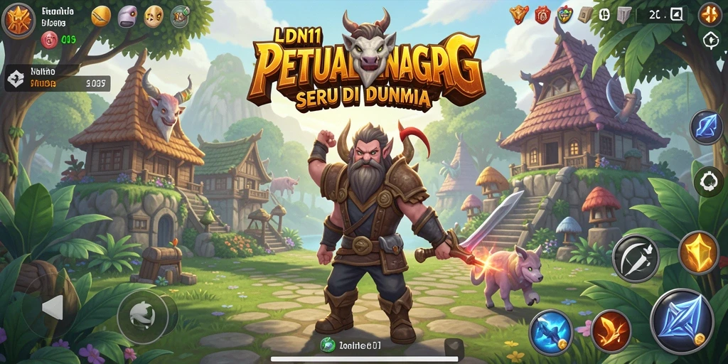 Screenshot LDN11 menampilkan pertarungan epik di dunia RPG yang luas.