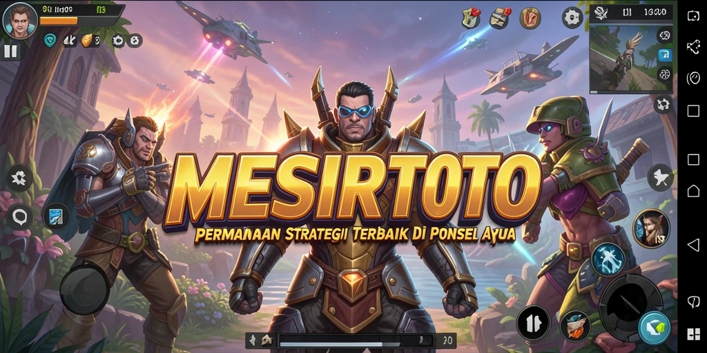 Tangkapan layar utama gameplay strategis MESIRTOTO.