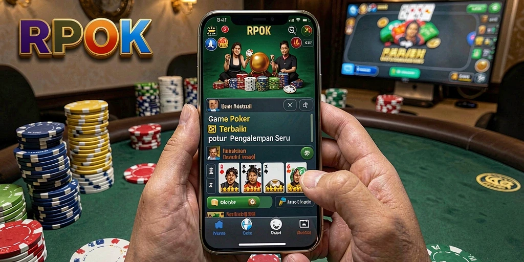 Tampilan menarik dari permainan Poker di RPOK dengan gameplay yang seru.