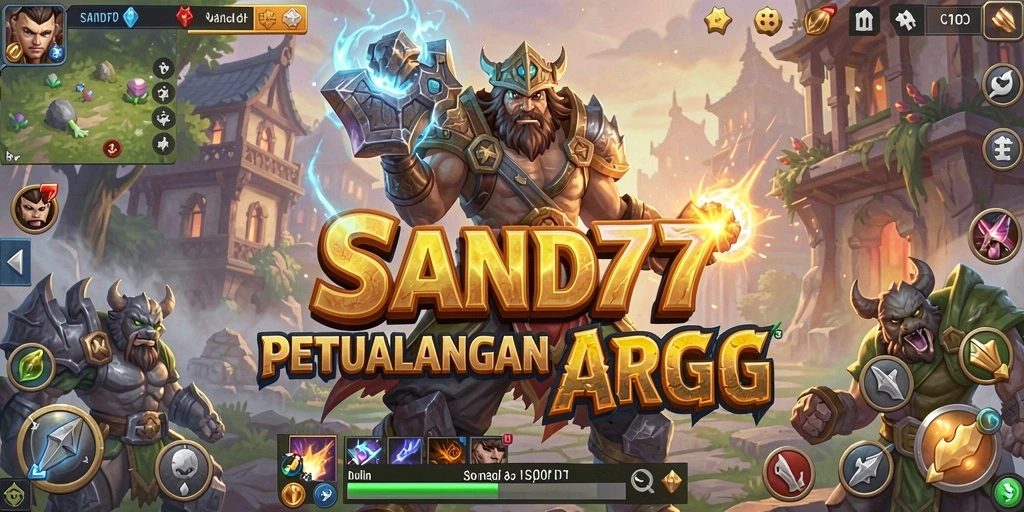 Tampilan dinamis dan seru dari gameplay SAND77 yang menggetarkan.