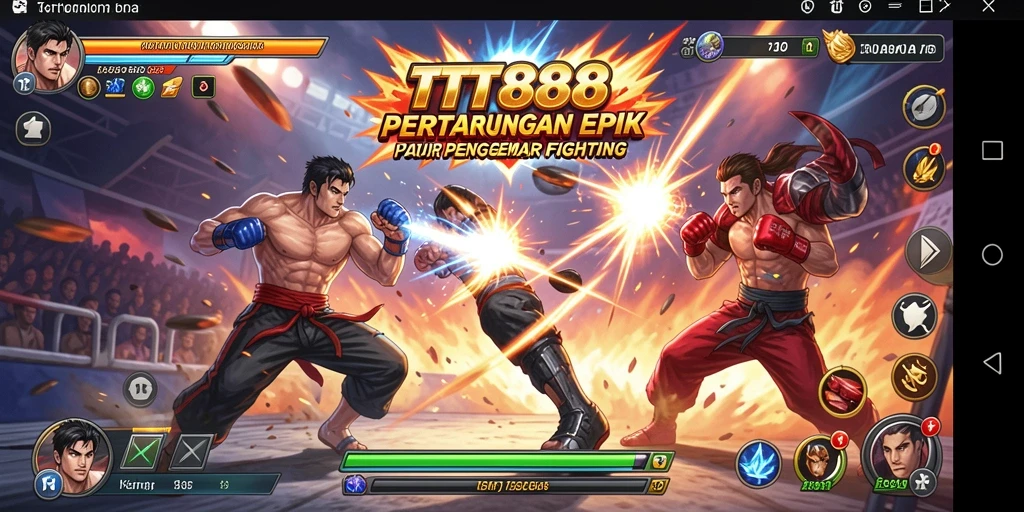 Tampilan gameplay yang intens dari TTT888 dengan pertarungan seru.
